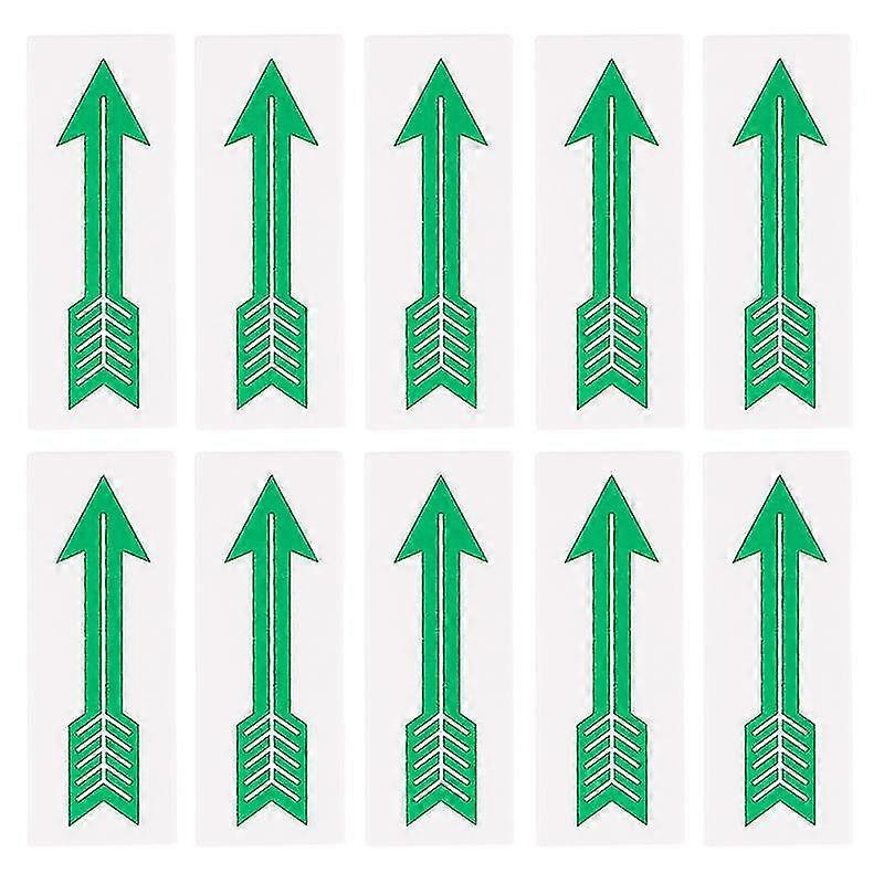 10pcs Arrow Sign Pipeline Direction Stickers Arrow Warning Stickers Arrow Décalcomanies
