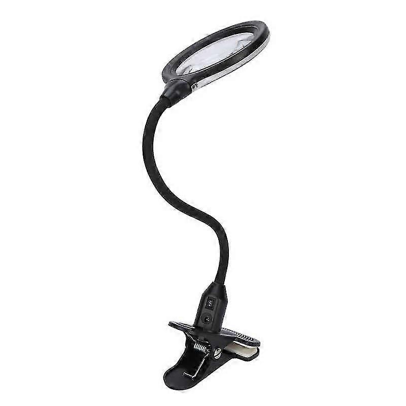 Magnifying glass light with clip 3x 10x 2 levels brightness foldable lamp tube 21 leds magnifying glass lamp for tattooing a
