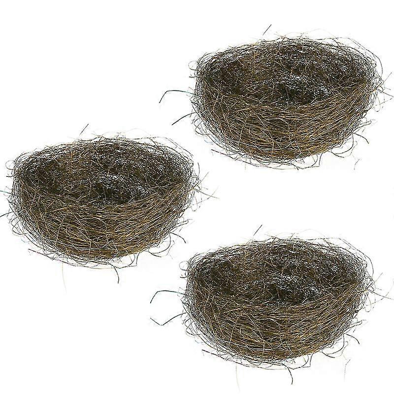 3pcs artificial nest easter mini colored thread bird nests for candies eggs(random color)