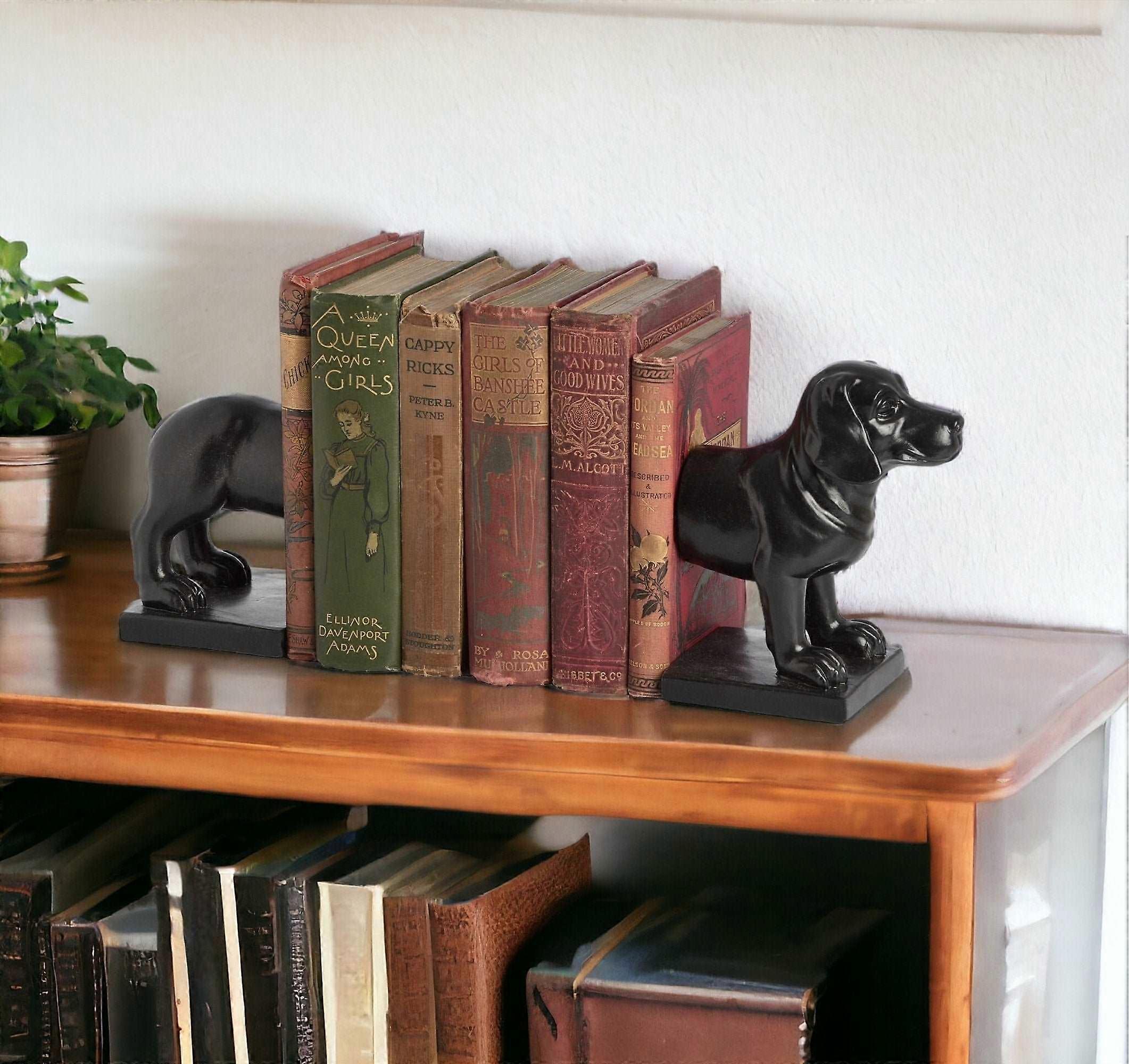 Resin Dachshund Book Ends