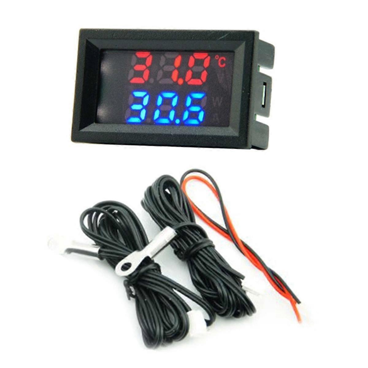 Mini Direct Current 4-28V Digital Thermometer Double Display Detectors Snowmobile Candle Temperatur