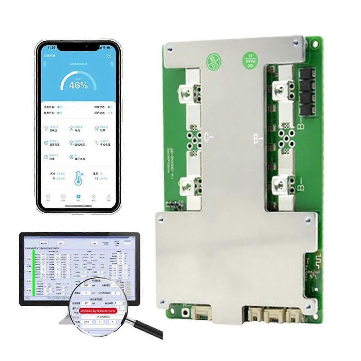 BMS Smart 4S LiFePo4 12V 100A بدء تشغيل السيارة Lifepo4 لوحة حماية بطارية الليثيوم مدمجة
