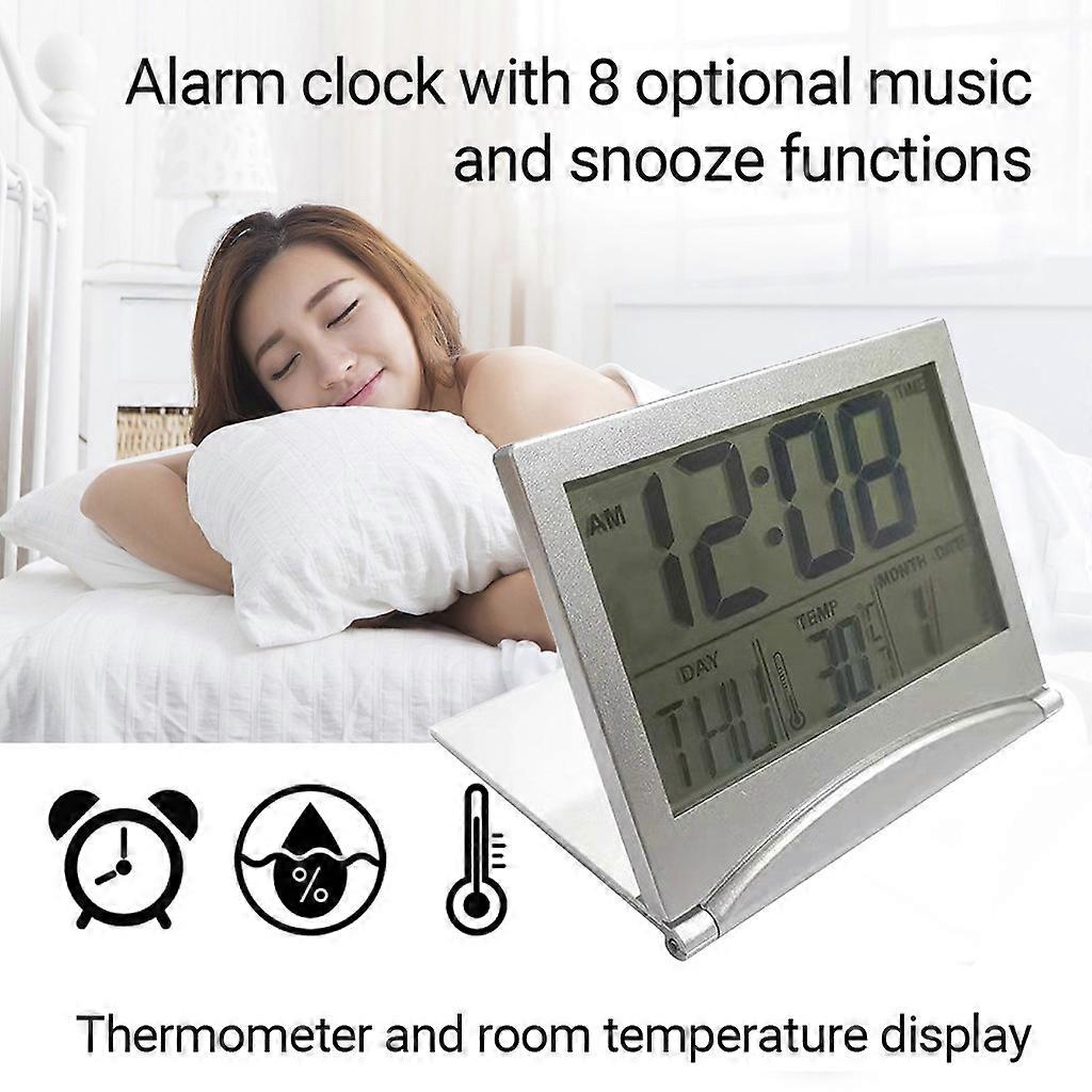 Digitaler LCD-Klappdatum Desktop-Temperatur-Reisewecker