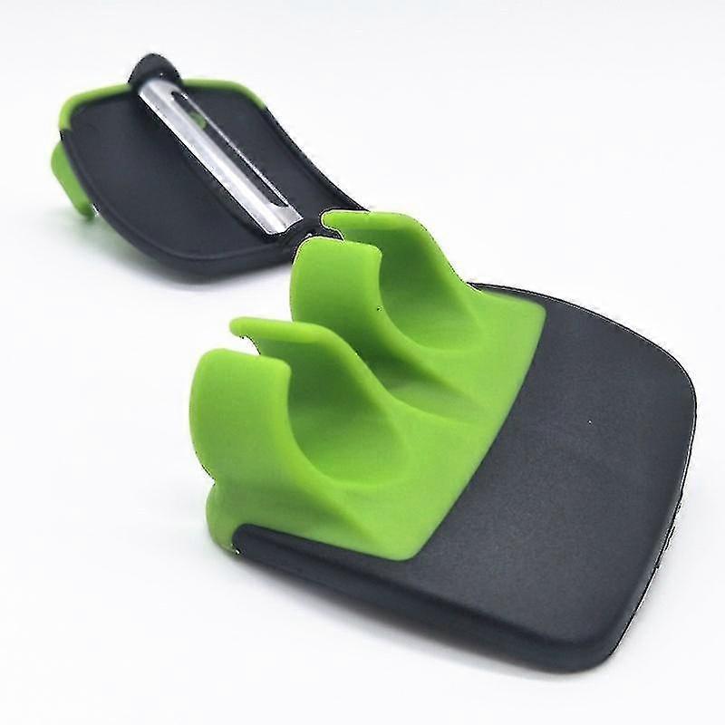 Easy Hand Held Vegetable And Fruit Peeler With Comfortable Silicone Handles, Kitchen Gadget, Safe And Easy To Use With Left Or Right Hand