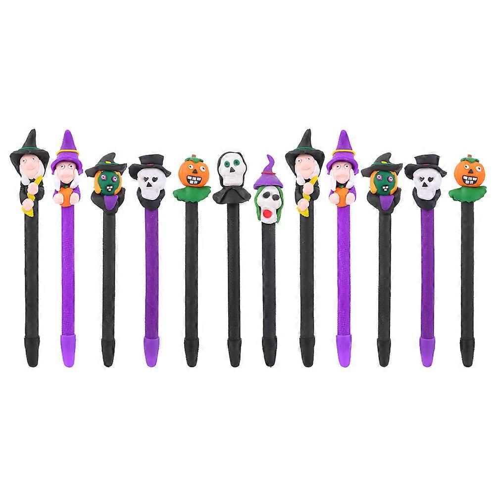 12Pcs Halloween Pens Creative Writing Pens Ballpoint Pens (Random Color)