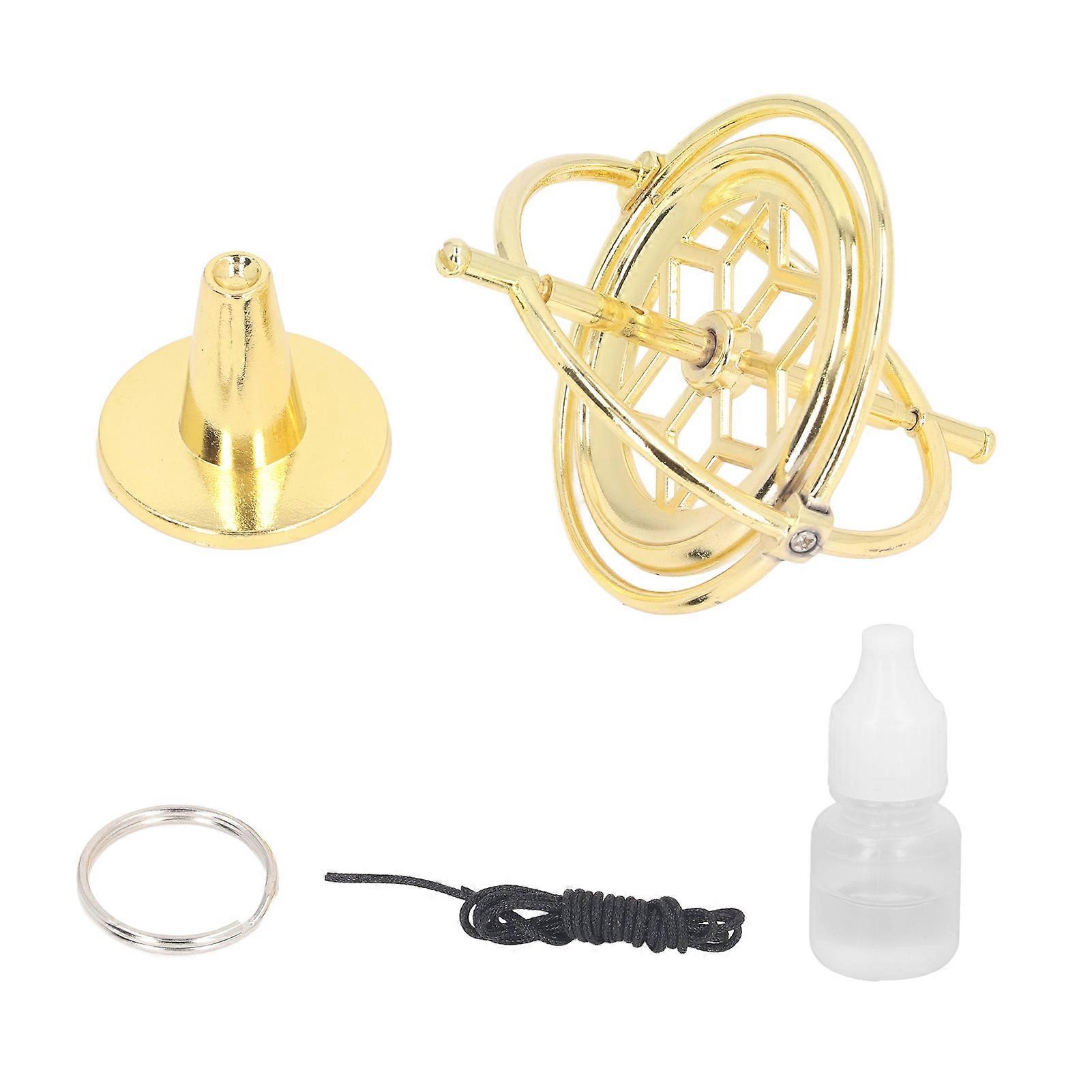 Metal Fingertip Gyroscope Reduce Anxiety Stress Relief Smoothing Rotating Decompression Toy Gold