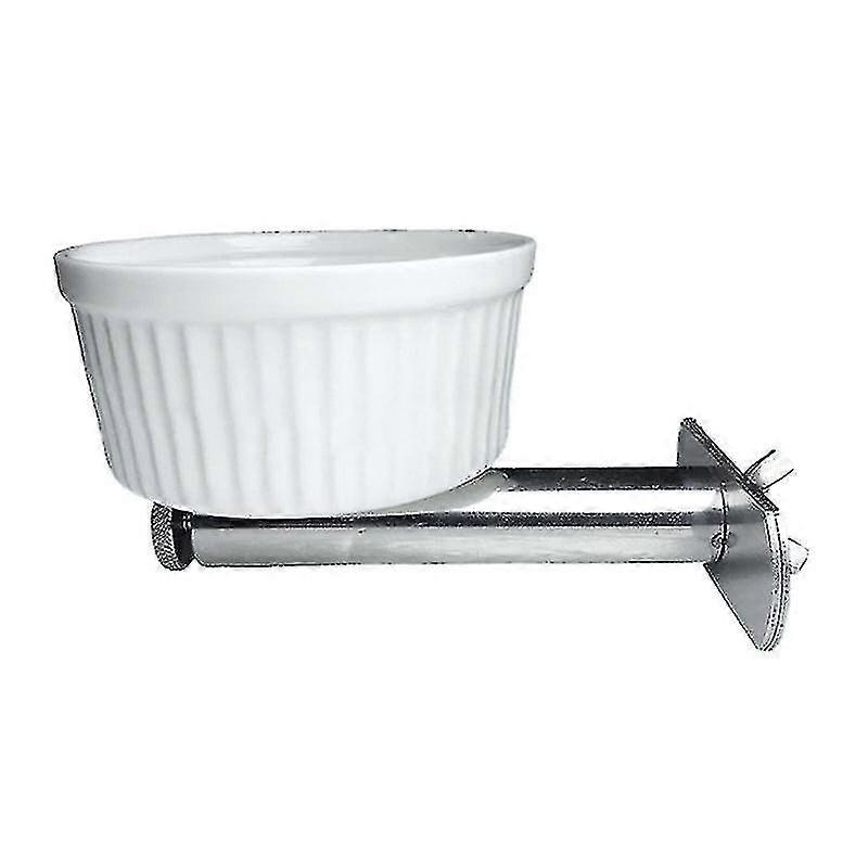 Bird Feeding Cups Hanging Parrot Cage Feeder 2 Sizes Ceramic Bowl With Stainless Steel Bracket For C.ckatiel Lovebird