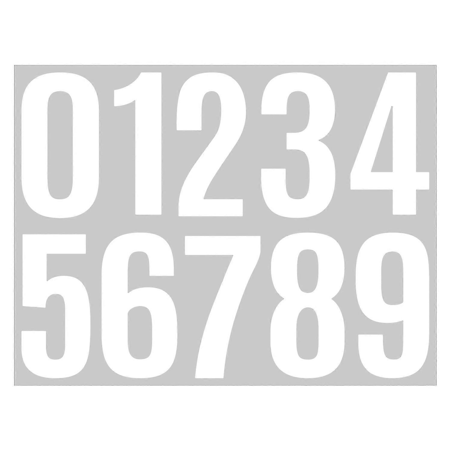6 Sheets Large Number Stickers Adhesive Numbers Stickers for Garbage Bins Trash Can Number Stickers