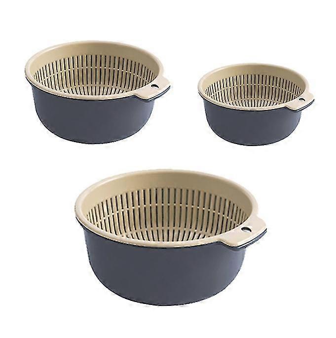 Drain baskets (3 sizes, blue grey)