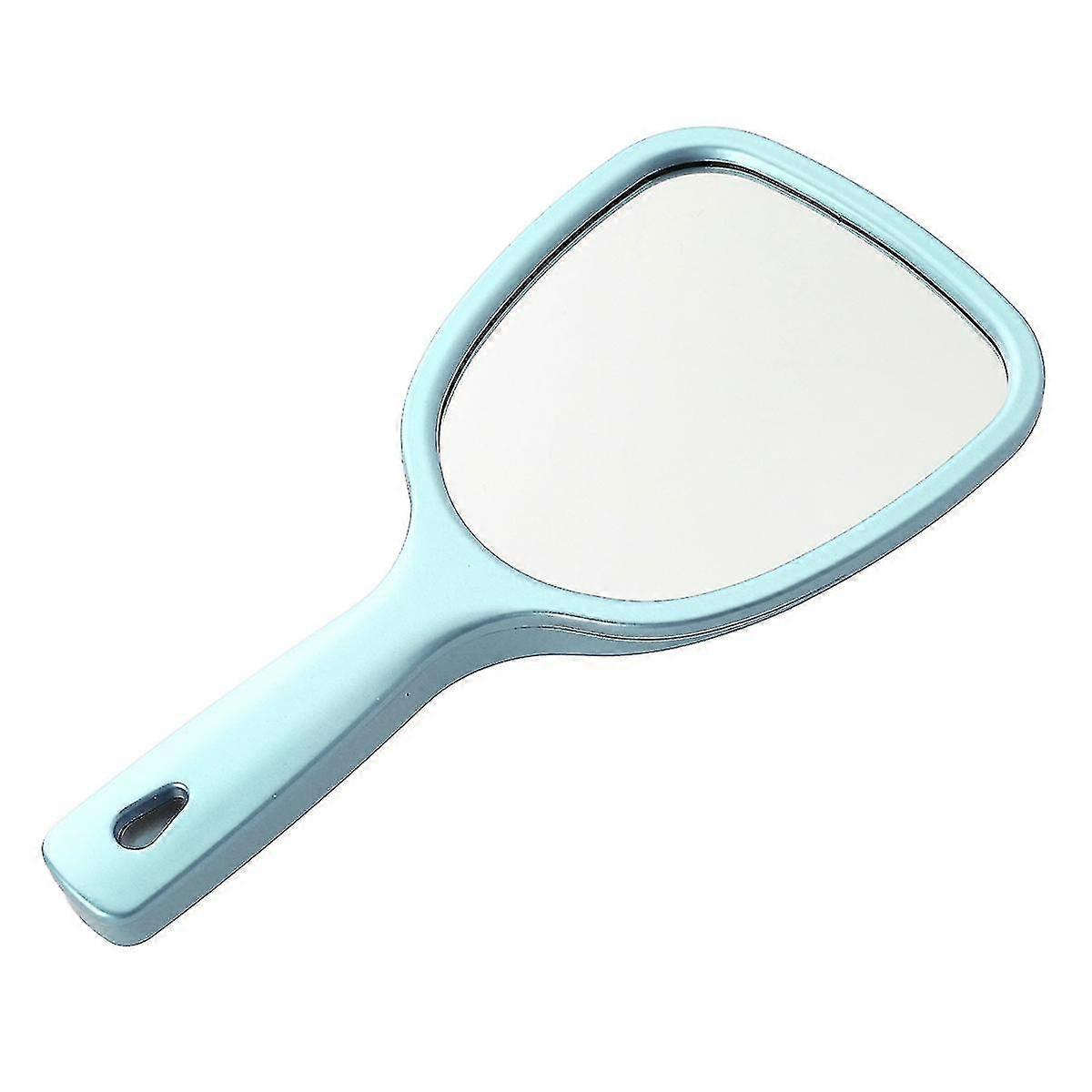 1pc Double Side Handheld Mirror Cosmetic Mirror Back 2x And 3x Magnification Round Mirror (silver)