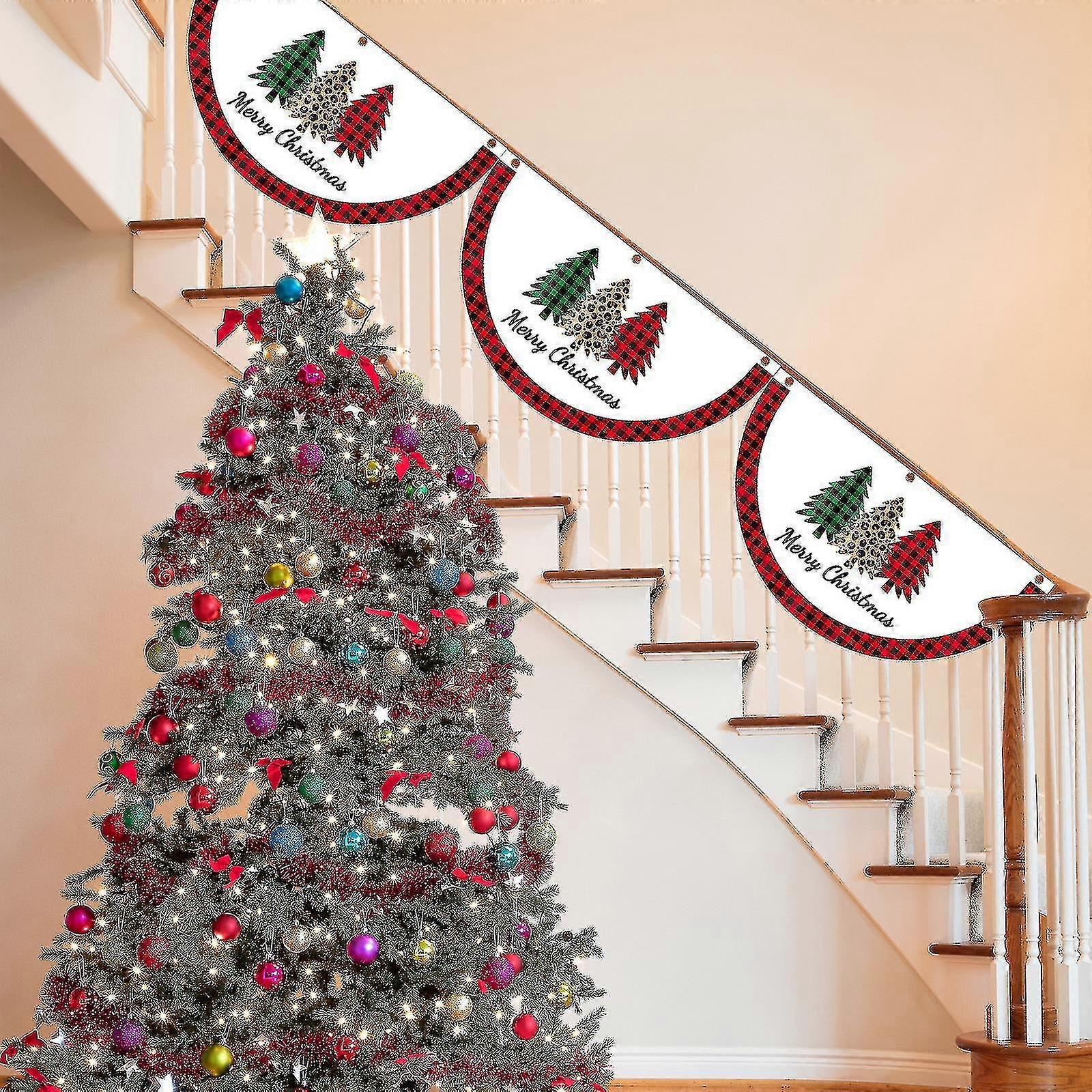 クリスマスファンフラッグ屋外ハンギングフラッグドアハンギングクリスマスデコレーション 1つ購入すると2つ(色:5)