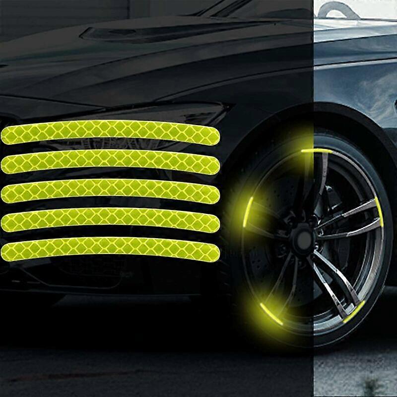 Motorcycle Stickers 20Pcs Reflective Stickers, Auto Stickers, Self-adhesive Reflective Tape for Night Safety, Wheel Stickers for Car, Motorcycle, Bike