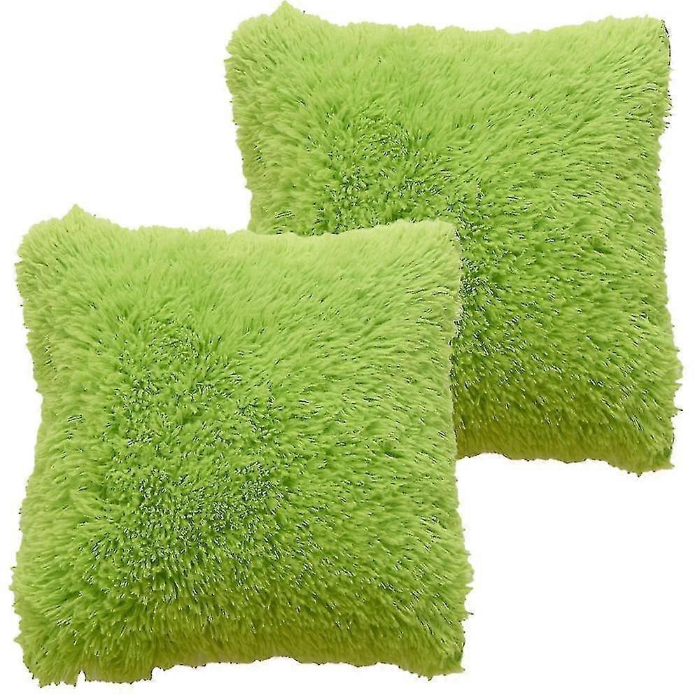 2pcs Plush Hold Pillowcase Plush Hold Pillowcase Soft Comfortable Solid Color Creative Cushion Cover