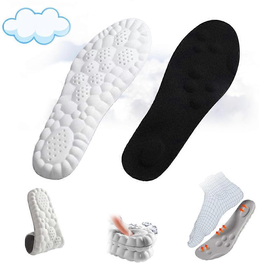 4D Cloud Technology Insoles, Ultra Comfort Breathable Insoles, Foot Acupressure Massage Insole, Thicken Arch Support