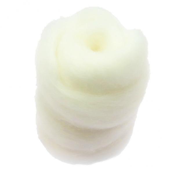 4x10g laine mèche fibre à la main filage artisanat pour poupée eau de Javel faite à la main