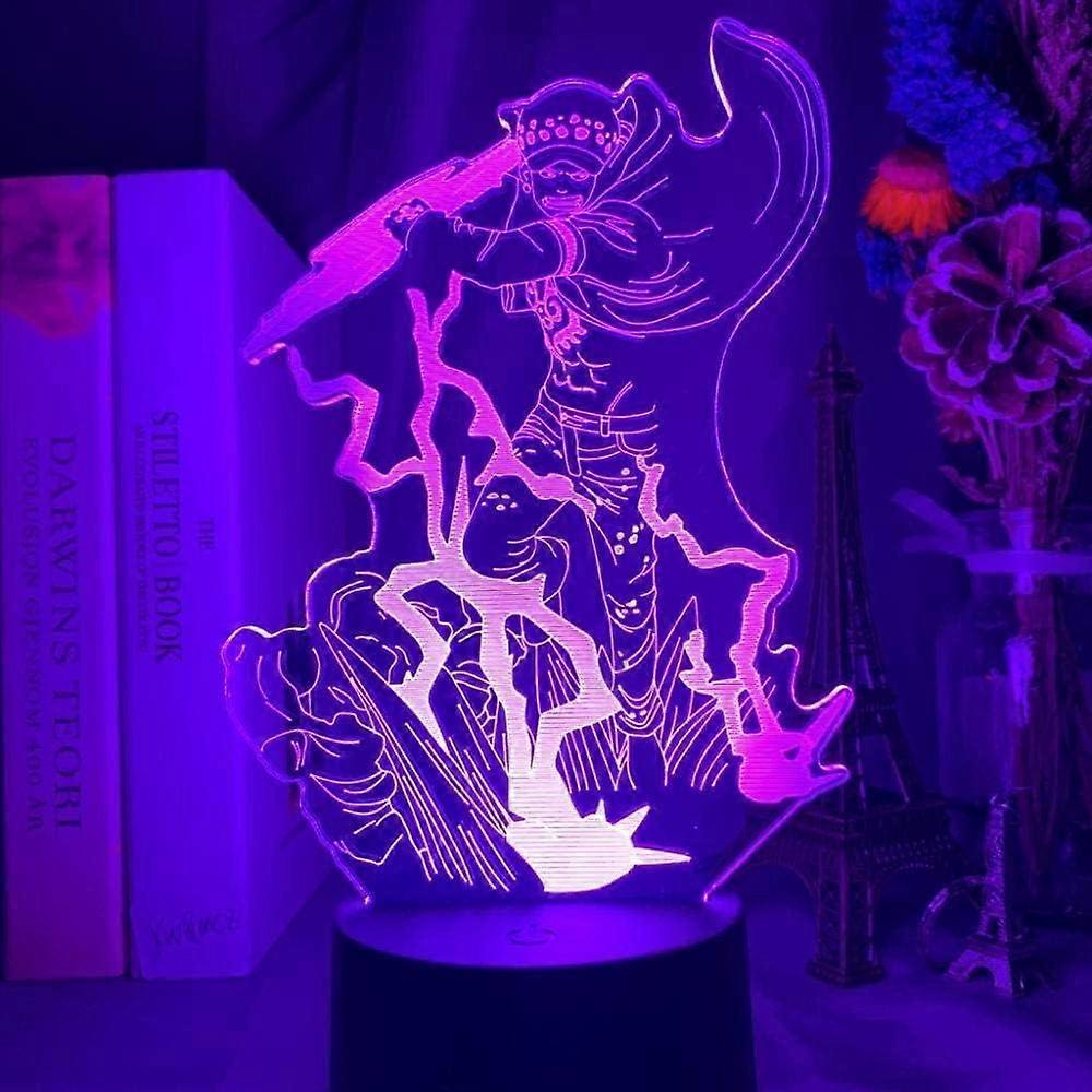 One Piece Luffy 3D Illusion Night Light Lamp Smart Touch, RGB Effect USB Cable Powered Creative 3D Japanese Anime Lamp