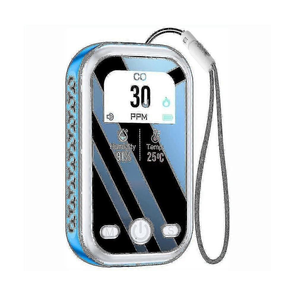 Portable Carbon Monoxide Meter, High Precision Co Detector, 3 In 1 Co Temperature Humidity Tester F