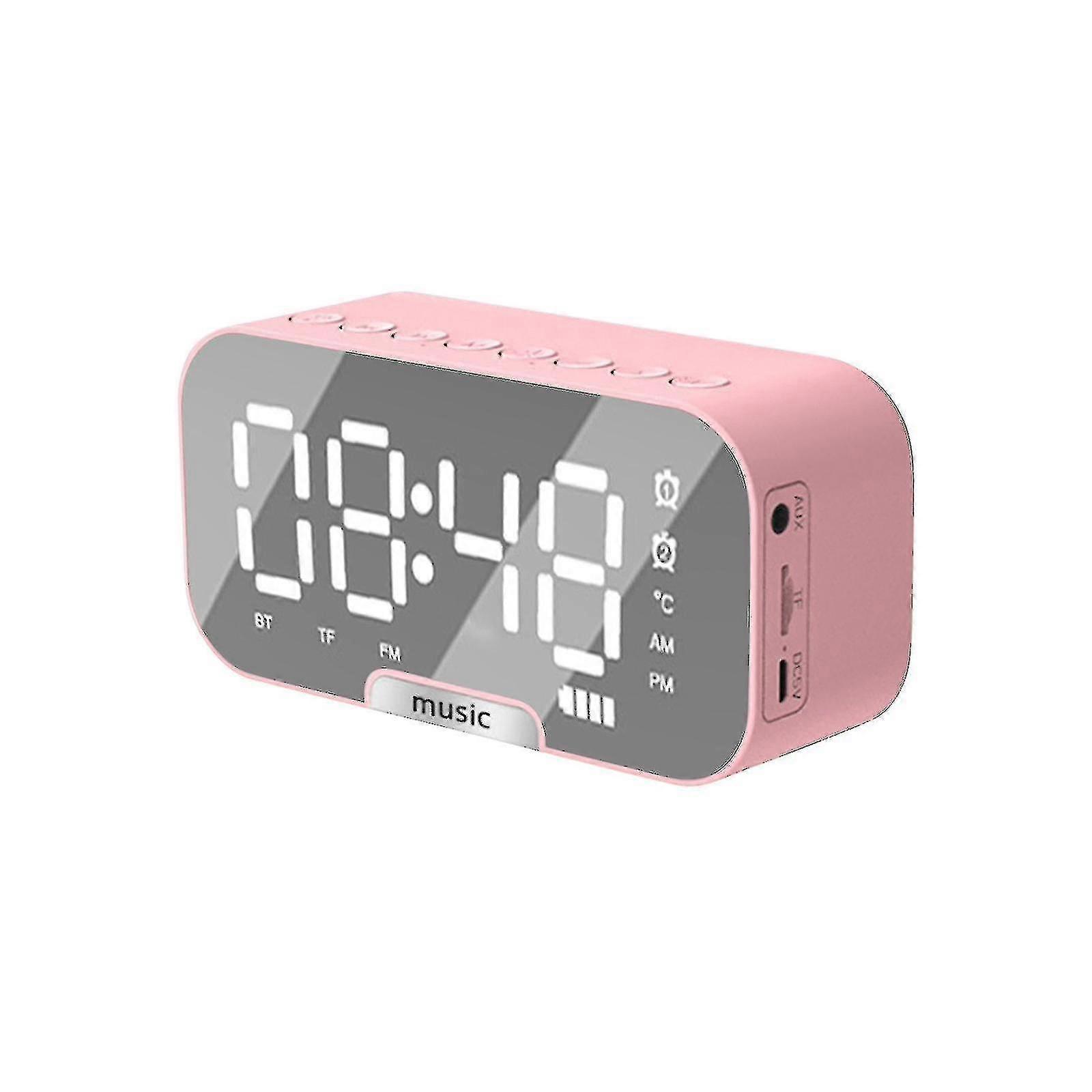 Led Mirror Sveglia digitale Big Time Display Table Altoparlante wireless Subwoofer Lettore musicale Supporto Bluetooth