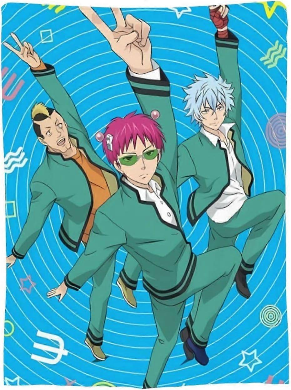 Cobertor de anime Cobertor de lã super macio para sofá-cama sofá viajando acampamento