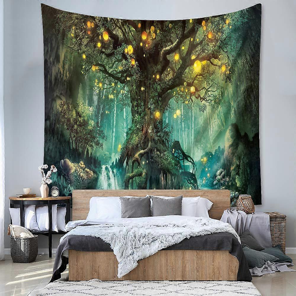 the FOREST LIFE - Tree Wall Hanging Tapestry, Fantasy Magical Tapestry Decorative Wall Decor