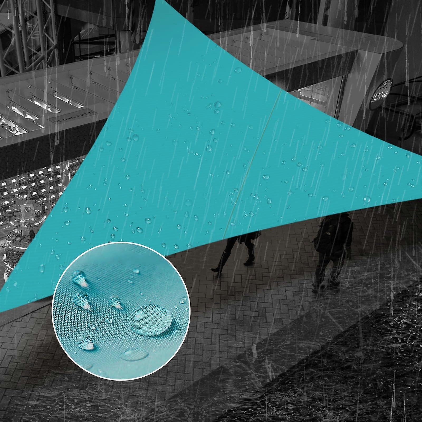 גן עדן פטיו צל שמש מפרש משולש חופה, בד צל חדיר בד בלוק אור שמש כיסוי פטיו סוכך סיפון HDPE לפרגולות חיצוניות בחצר האחורית