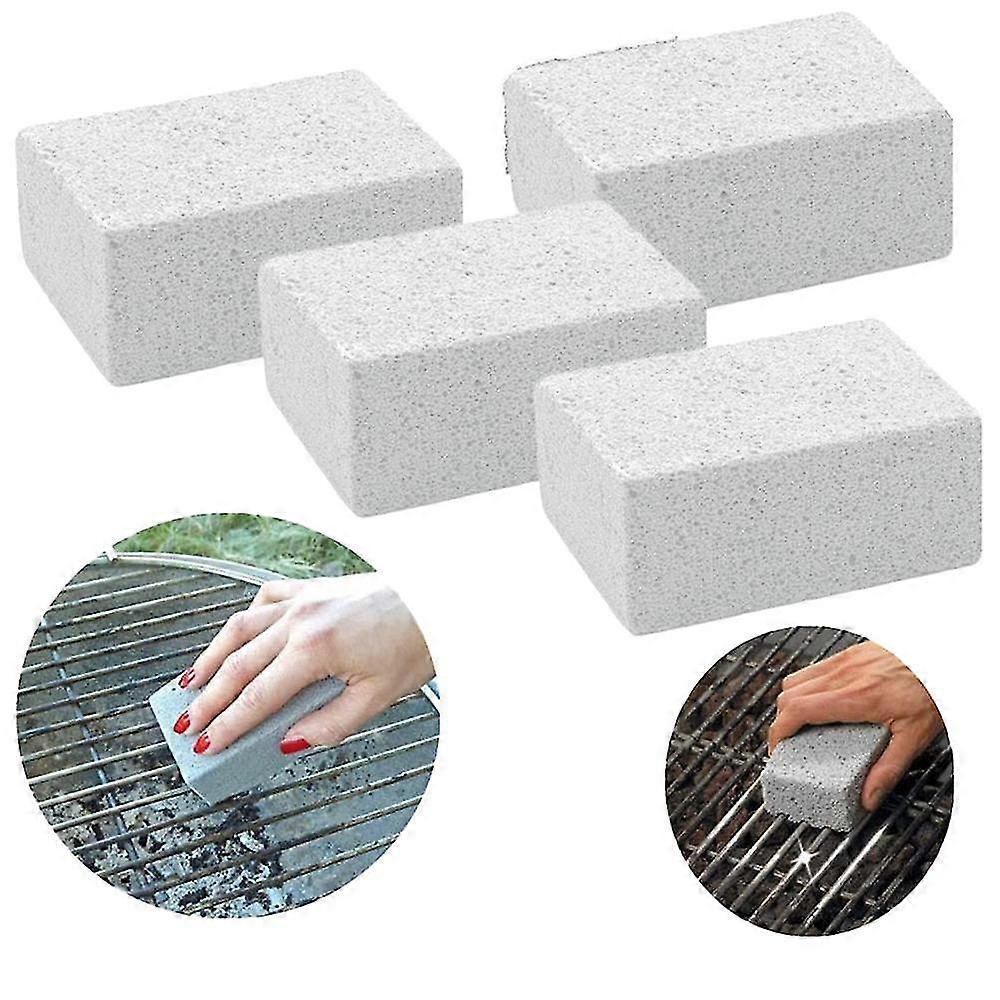Grill Griddle Block Ecological Grill De-scaling Cleaning Stone(4 Pack)