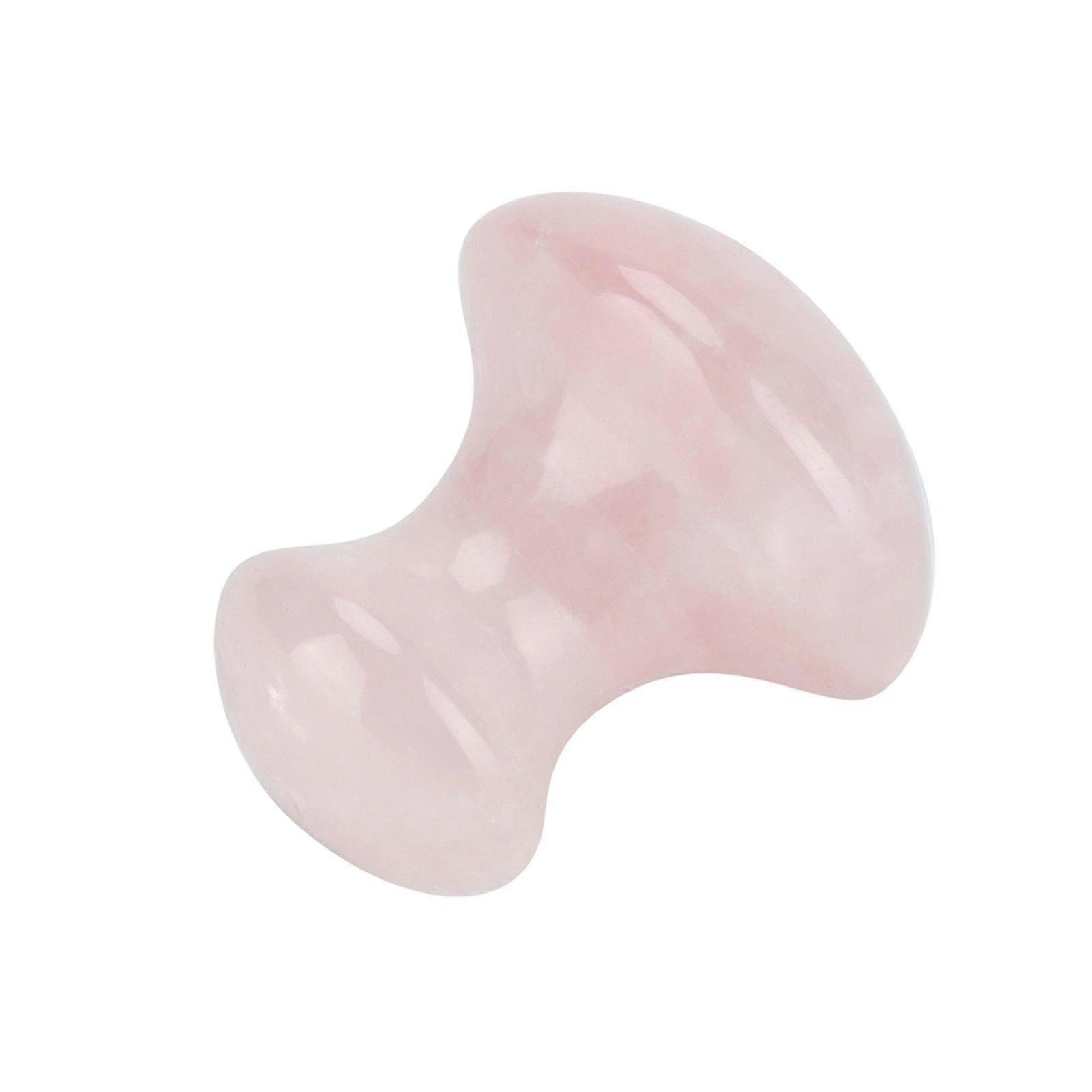 Natural Rose Quartz Crystal Massage Stone Mushroom Shaped Face Eyes Massaging Tool