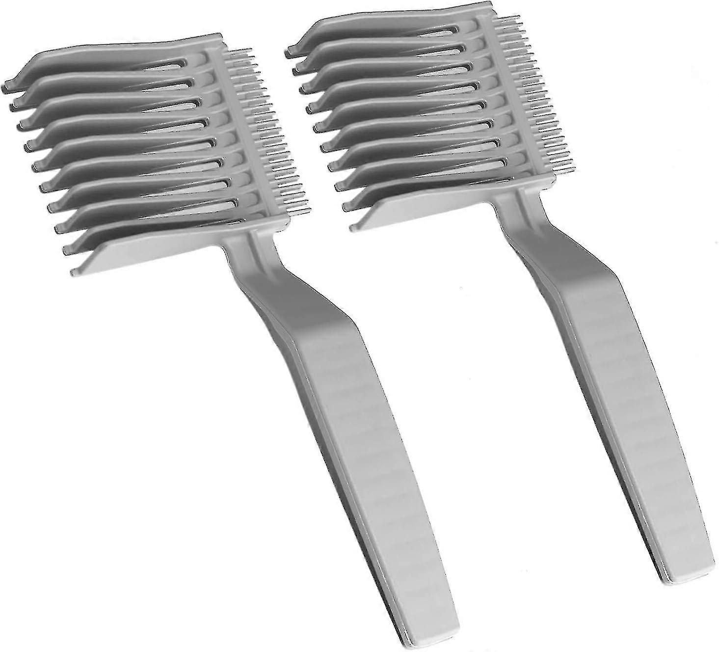 2pcs Barber Fade Combs, peigne professionnel de coupe de cheveux résistant à la chaleur Flattop Comb Clipper Peigne de positionnement courbé pour hommes Salon Coiffeur Outils