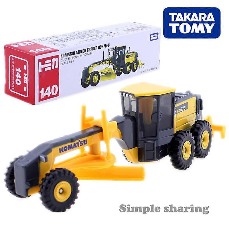 Tipo largo Tomica No.140 Motoniveladora Komatsu GD675-6 1/81 Metal Fundido Modelo de Coche Juguetes para Niños
