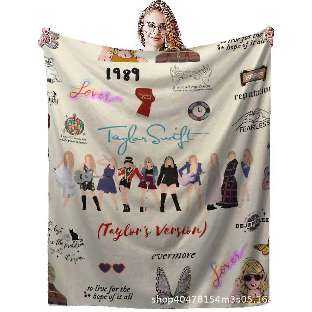 Taylor Swift Blanket Taylor Swift Singer Flannel Blanket Air Conditioning Blanket Nap Cover Blanket Flannel MT94