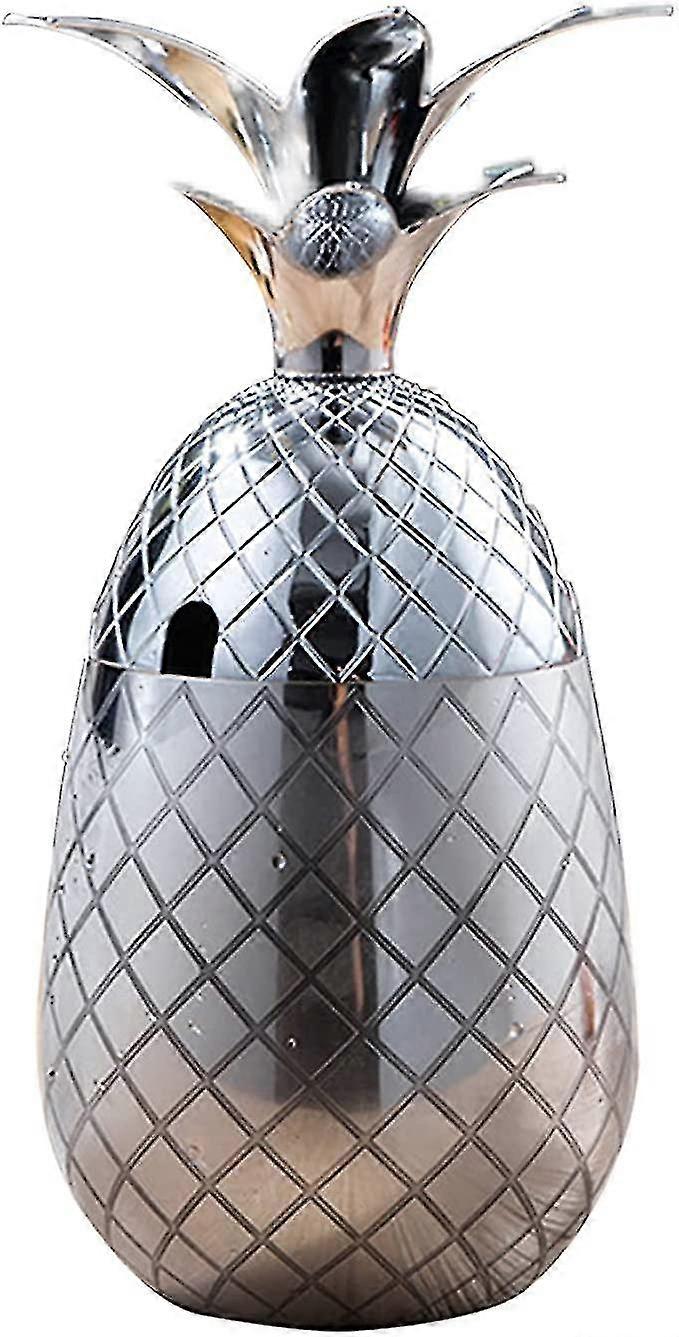 Pineapple Ice Bucket with Lid Drink Bucket Metal Stainless Steel Ice Bucket, Cocktail Accessories for Drinks