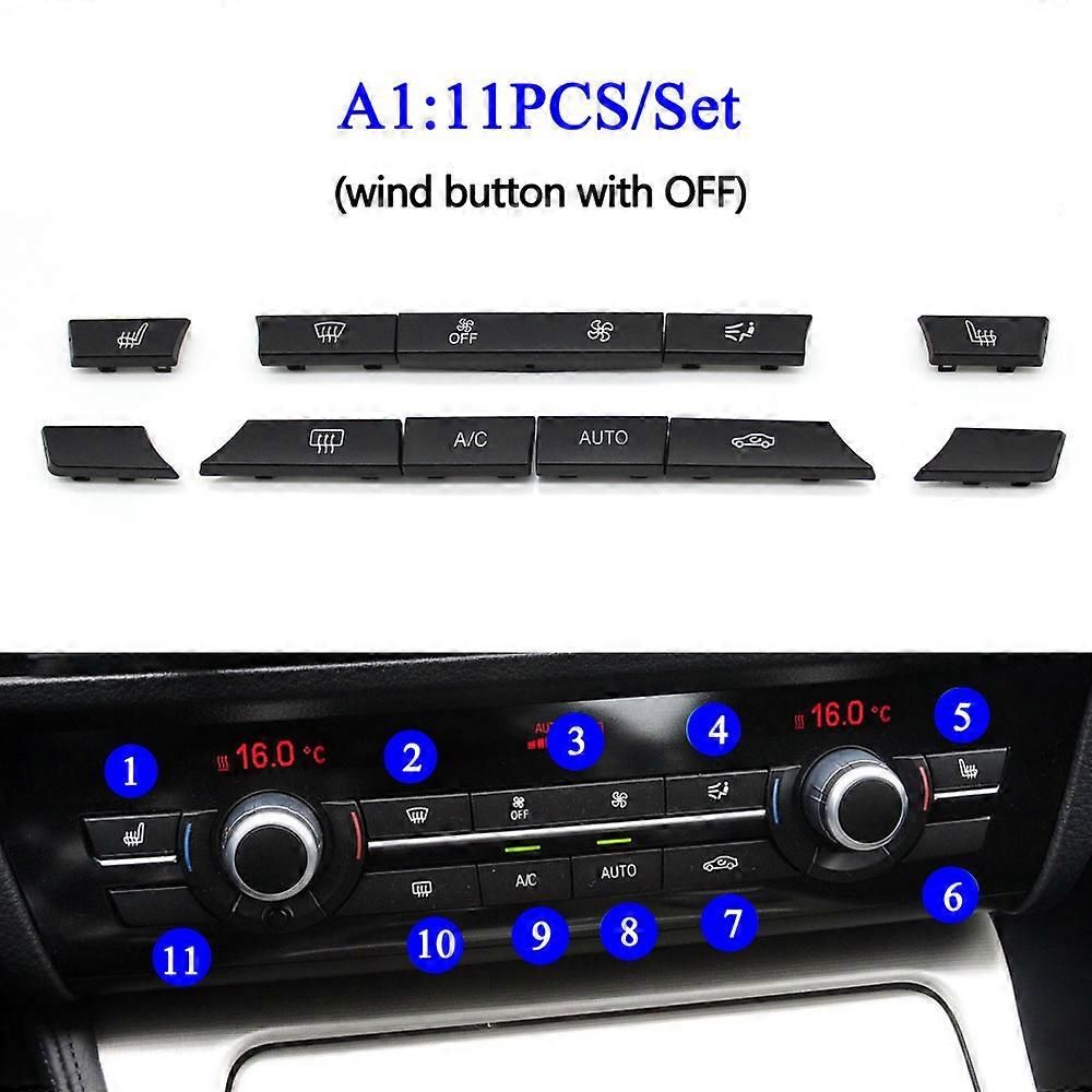 11/12/14PCS Dashboard Air Conditioning Cover AC Heater Control Button For BMW 5 6 7 Series X5 X6 F10 F18 F06 F12 F01 F02 F15