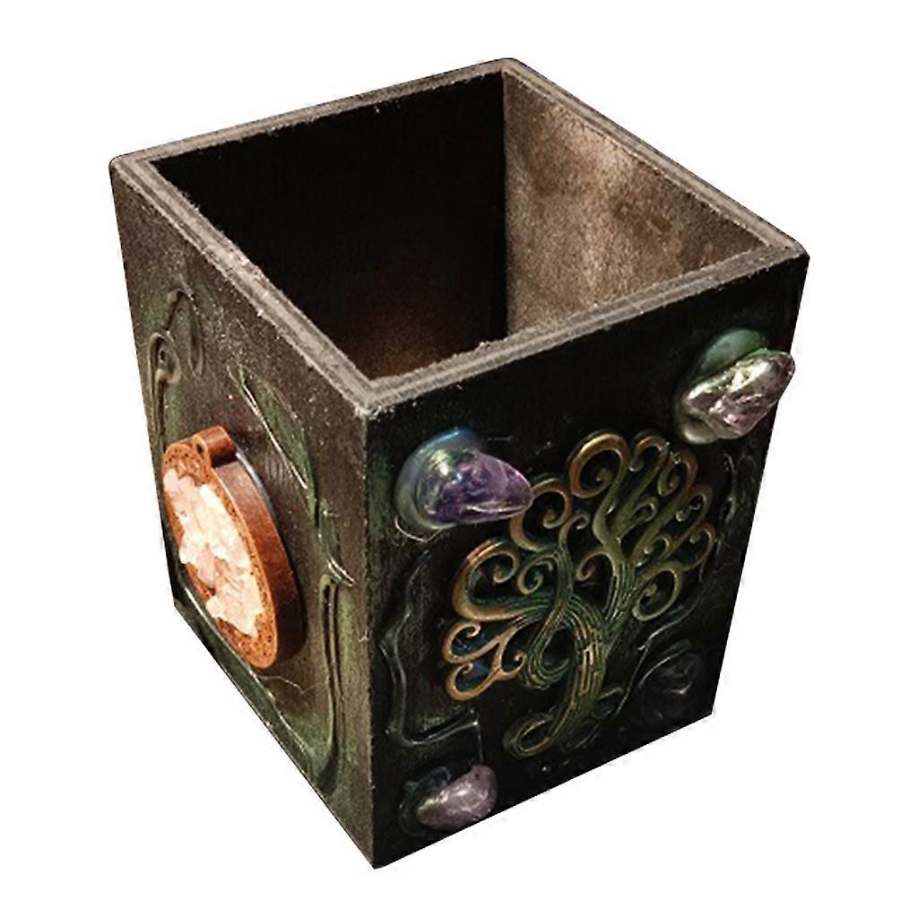 Pencil Cup Storage Box Square Makeup Tool Holder Remote Control Container Decor