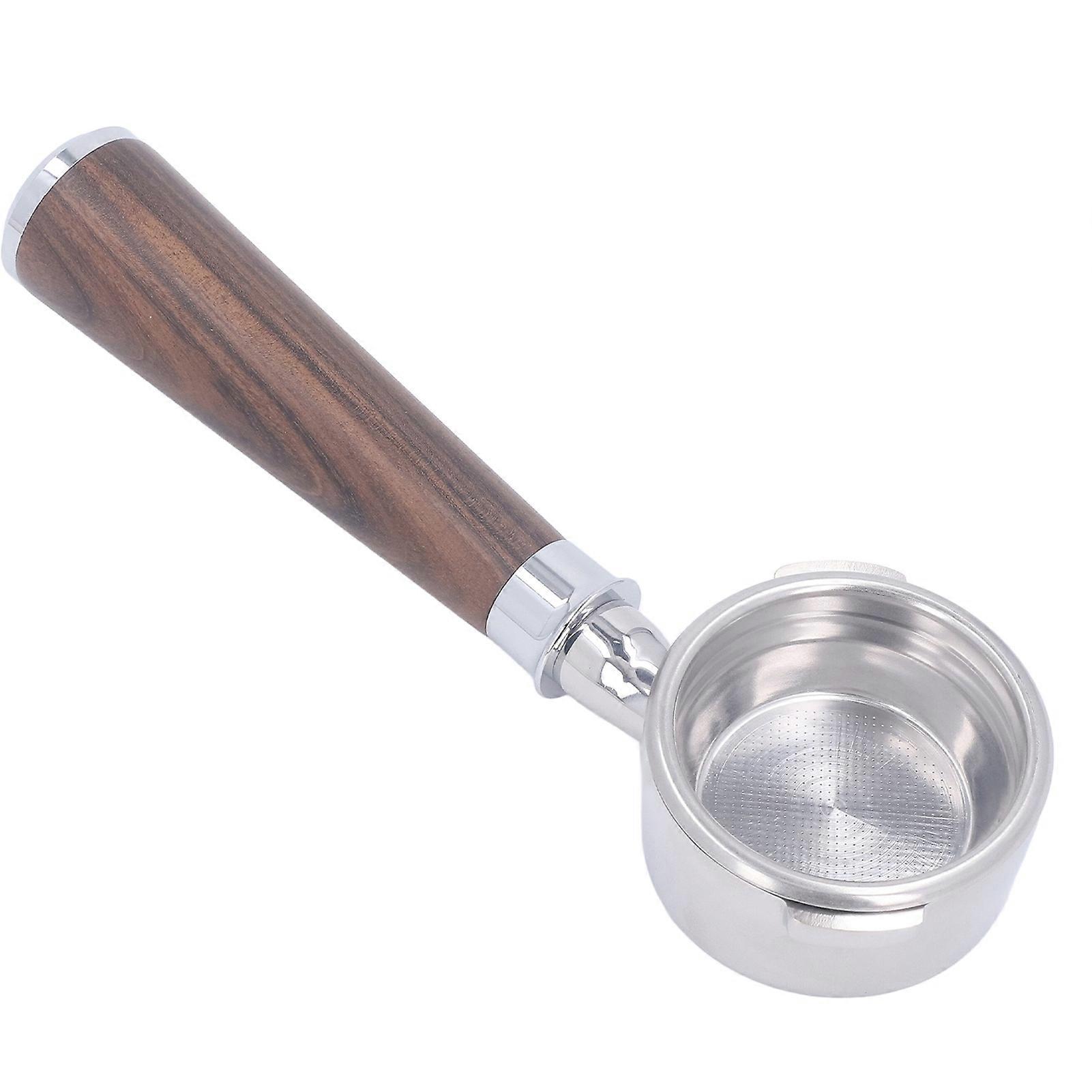 58mm Bottomless Portafilter Wood Handle Double Ear Coffee Portafilter for GAGGIA Coffee Machine A Black Sour Branch