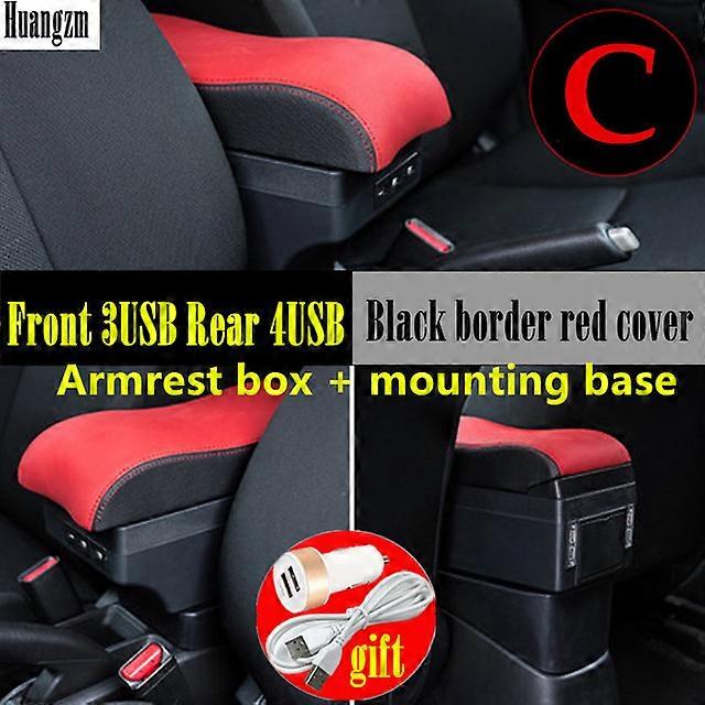 For Mitsubishi Mirage Space Star 2014 - 2018 Storage Box Armrest Arm Rest Dual Layer Black Leather Ashtray 2015 2016 2017