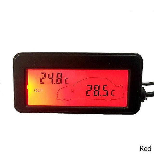 12V Mini Temperature Sensor LCD Car Digital Thermometer Auto Temperature Indoor Outdoor Meter Gauge Instruments With 1.5m Cable