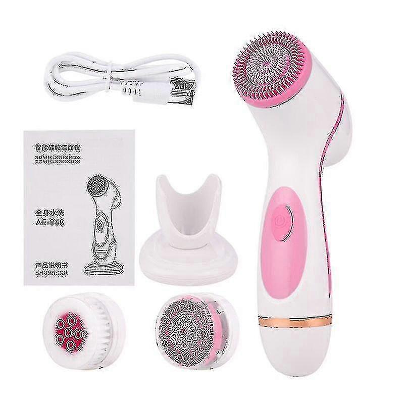 3 In 1 Electric Facial Brush Silic Rotating Face Brush Deep Cleaning Skin Ing Massar Exfoliat