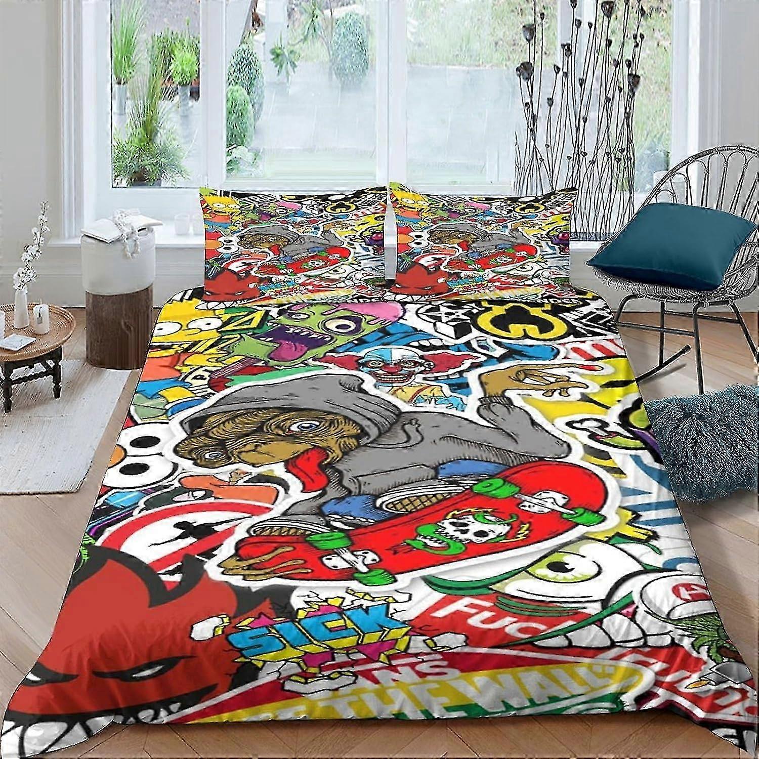 J2638 Bed Sheets Hufflepuff Duvet Cover Set Pattern Bedding Set Digital Print 3D Comforter Cover Microfiber Bedspread Cover Bed Sheets BBA2638
