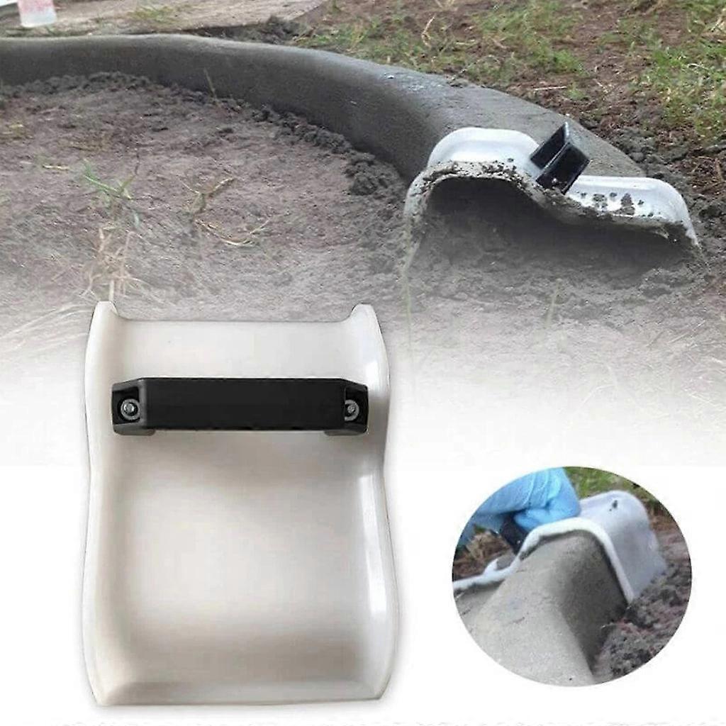 Plastering Trowel Construction Tools, Concrete Trowel Plastering Edging Trowel DIY Landscape Curb Toolwith Handle Masonry Hand Trowels