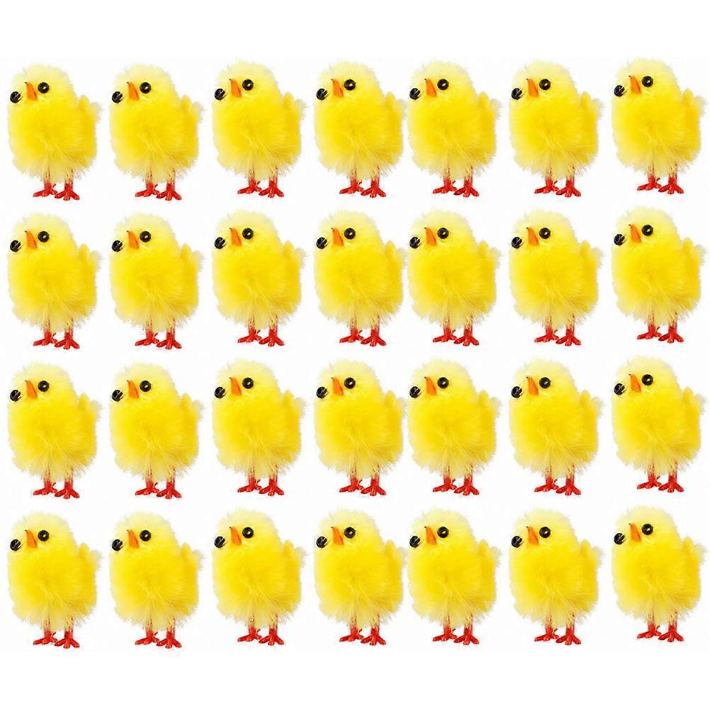 60pcs Simulated Chicken Cartoon Chicken Easter Decorations Party Supplies