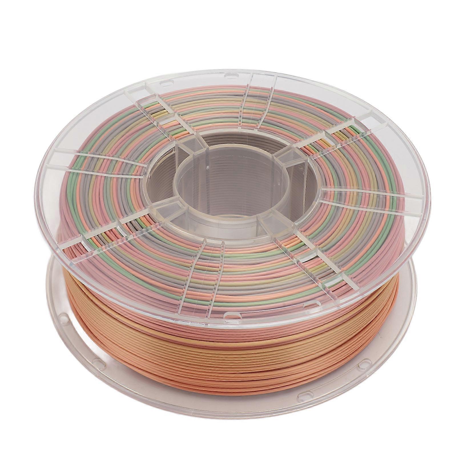 3D Silk PLA Filament 1.75 mm Multicolor 2.2 lbs Matte Gradient Colors 3D Printing Filament