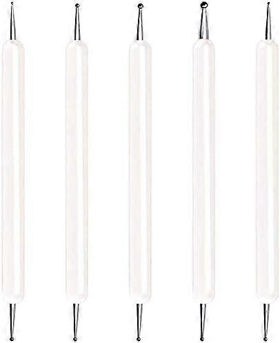 5 Pcs Embossing Stylus Set with Different Size Double End Tracing Dotting Tool Stylus for Carbon Transfer Paper Clay Craft, Embossing Art