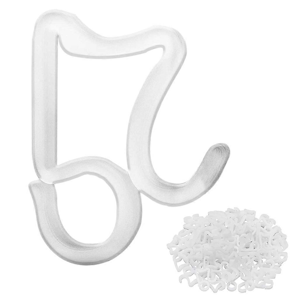 50Pcs Plastic Clips Musical Note Shape Hook Use for String Lights Patio Roof