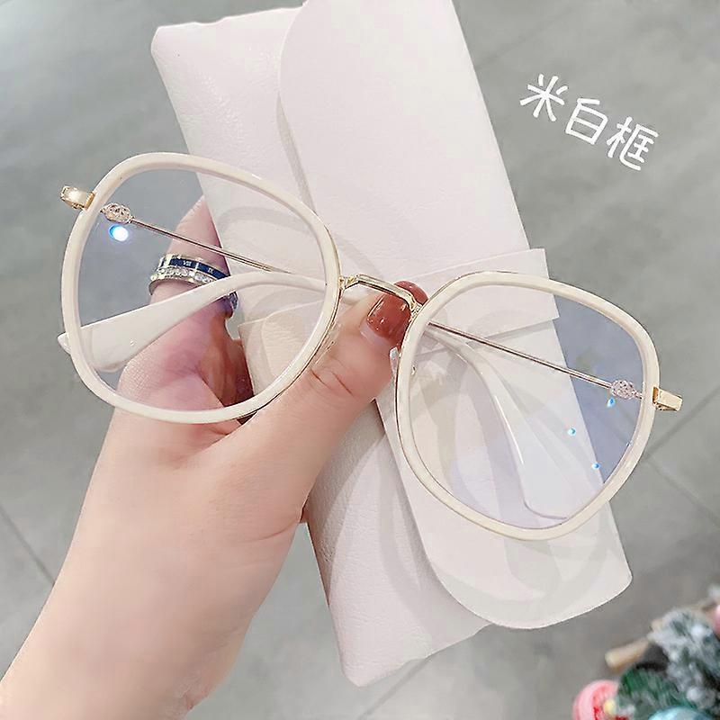 Fashion Oversized Square Eyewear Retro Women's Anti-blue Light Bloking Metal Frame Glasses Trend Optical Computer Eyeglasses