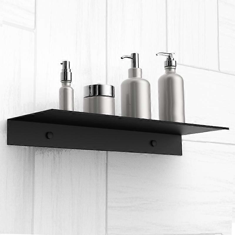 Floating Wall Shelf Shower Shampoo Holder Stainless Aluminum Organizer ...