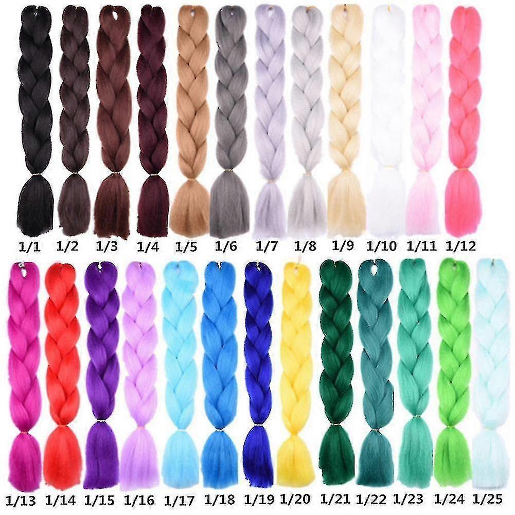Dámske Jumbo háčkované vrkoče ombre color syntetické Kanekalon predlžovanie vlasov tw