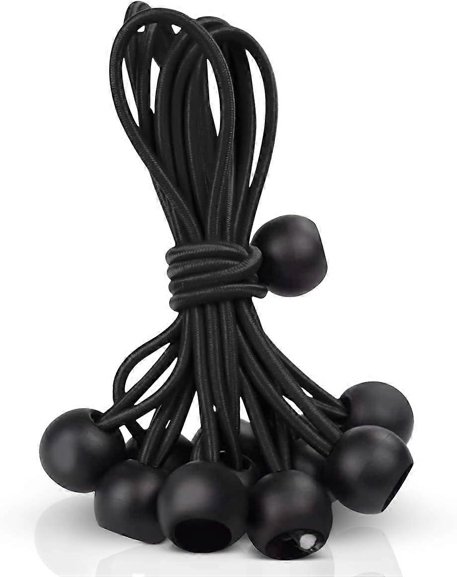 10 Pcs Tarpaulin Bungee Balls Small Bungee Cords with Balls used for Flags Awnings Canopy Scaffold Furniture Covers or as Tarpaulin Ties