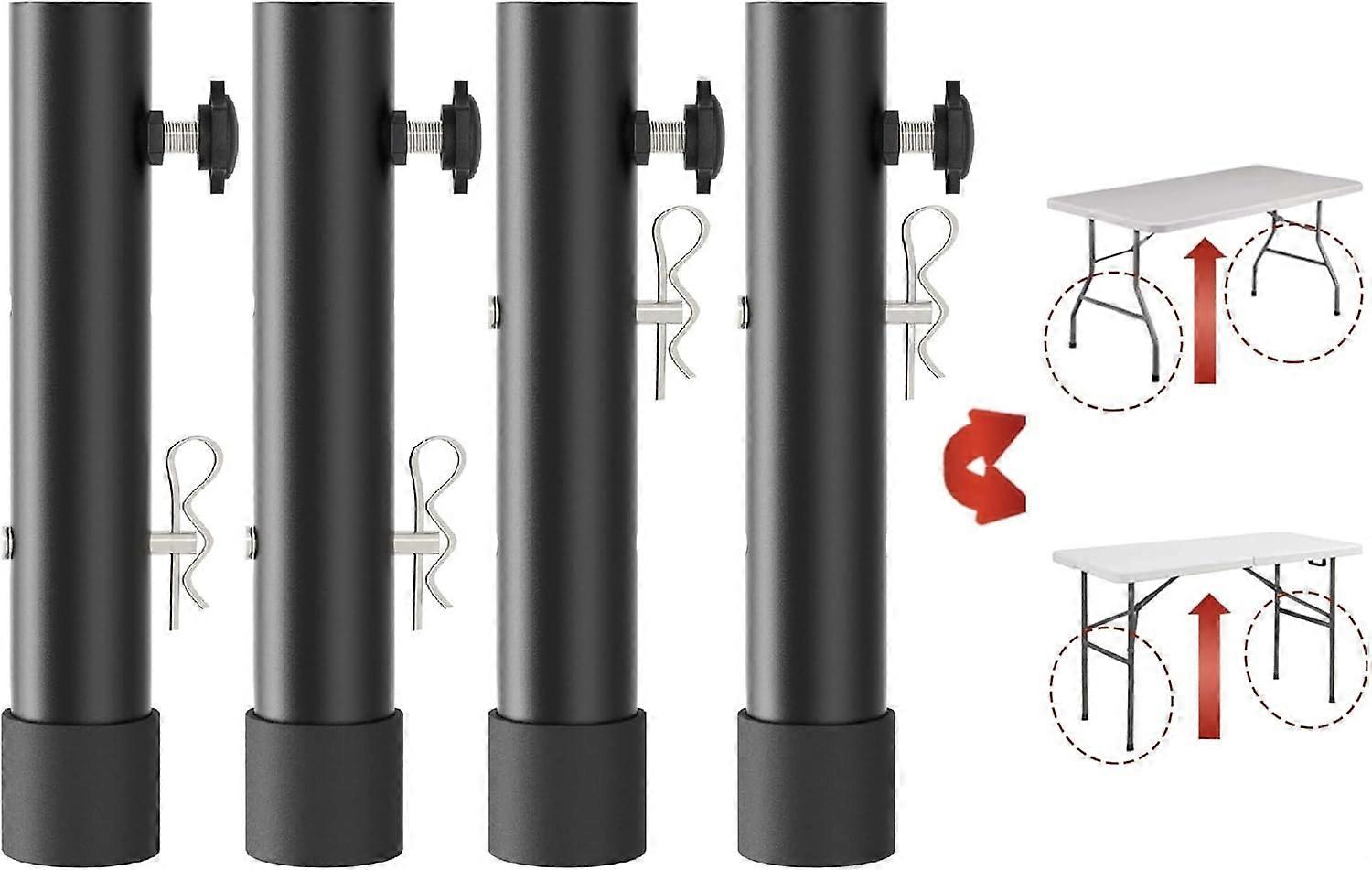 Folding table risers for Folding Tables Straight/Bent Leg, Durable Folding Table Leg Extensions 2 Levels/Heights Table Leg extenders-All for Treating 