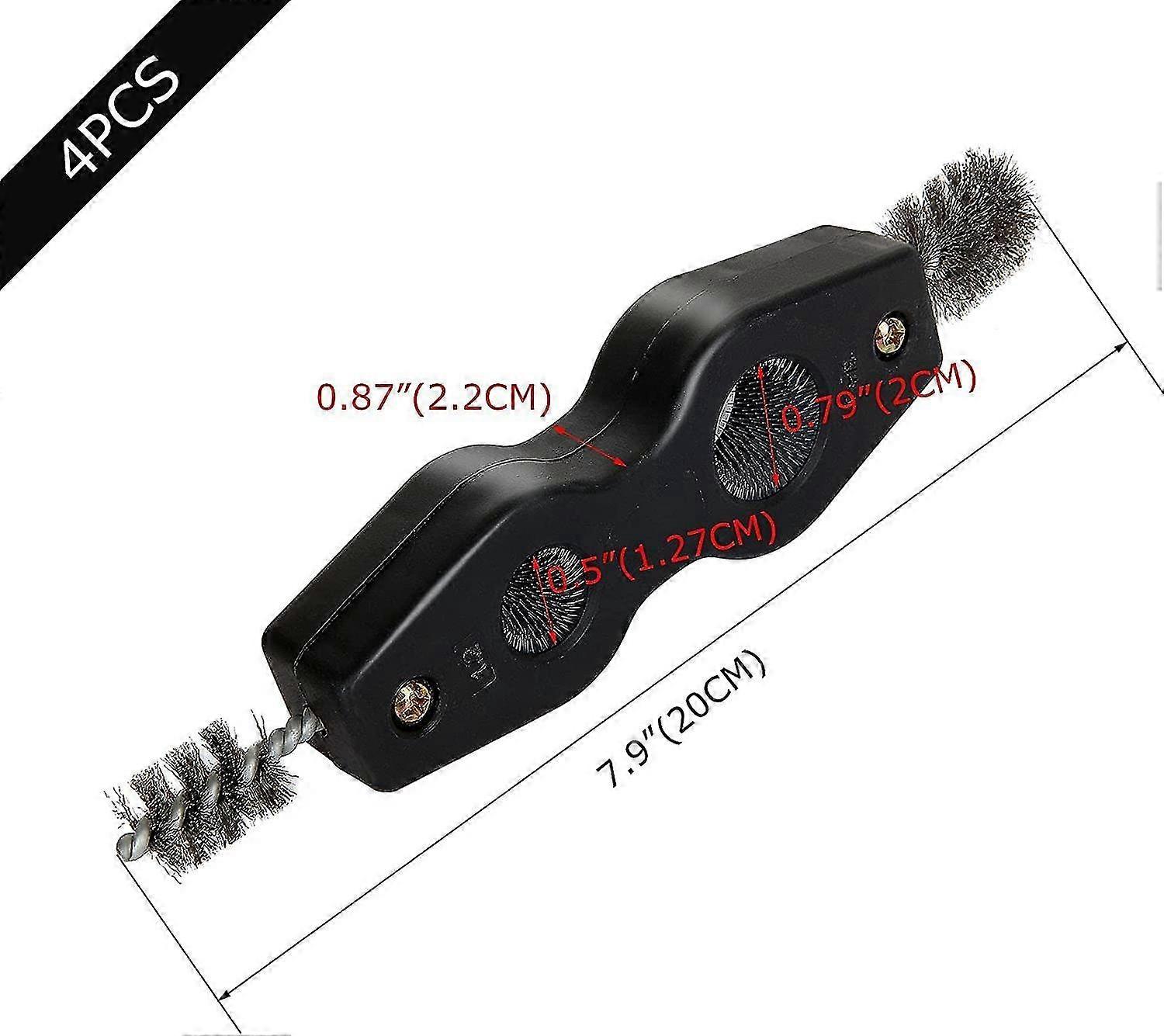 4 Set Copper Pipe Brushes, Pipe Cleaning Tool, Copper Pipe Cleaning Tool, Copper Pipe Fitting Brushes, Plumbing