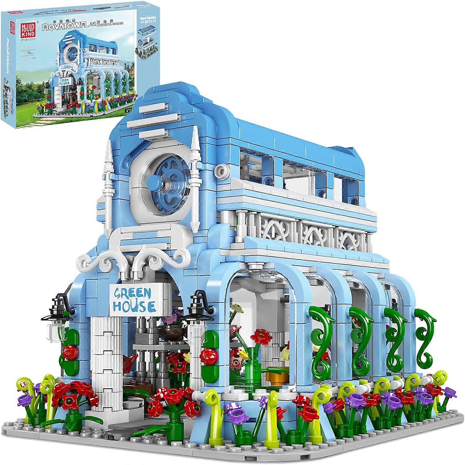Mould King New Botanical Garden Building Sets with LED Light Kit, Engineering Construction MOC Building Blocks, Model Toy Building Sets to Build for A